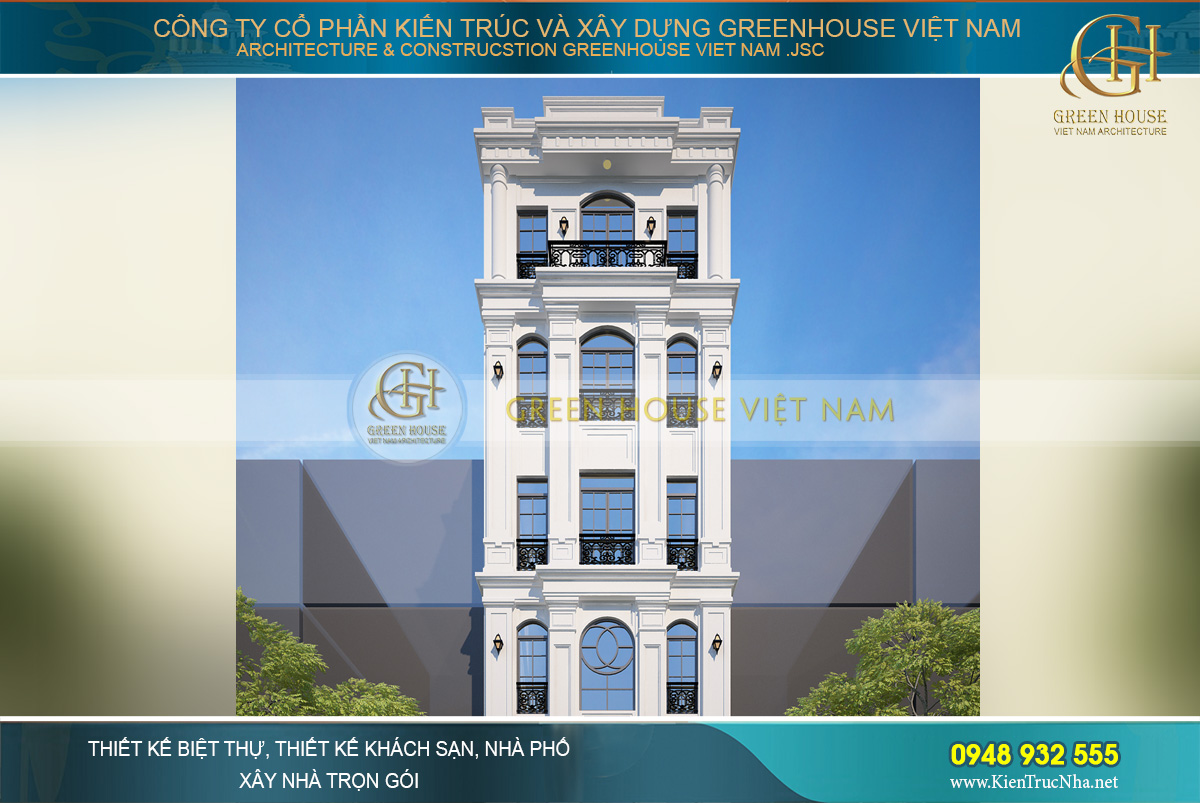 thiết kế nhà phố tân cổ điển kết hợp kinh doanh tại hà nam