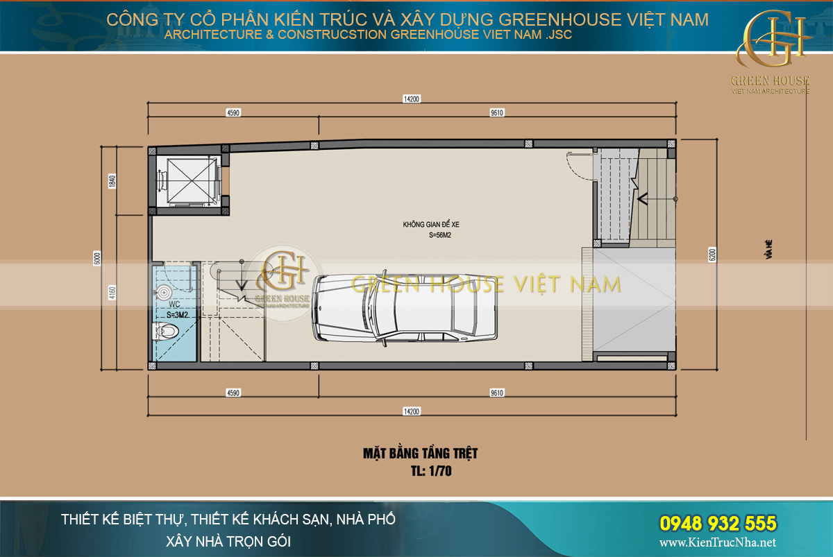thiết kế nhà phố tân cổ điển kết hợp kinh doanh tại hà nam