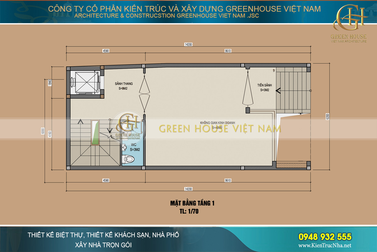 thiết kế nhà phố tân cổ điển kết hợp kinh doanh tại hà nam