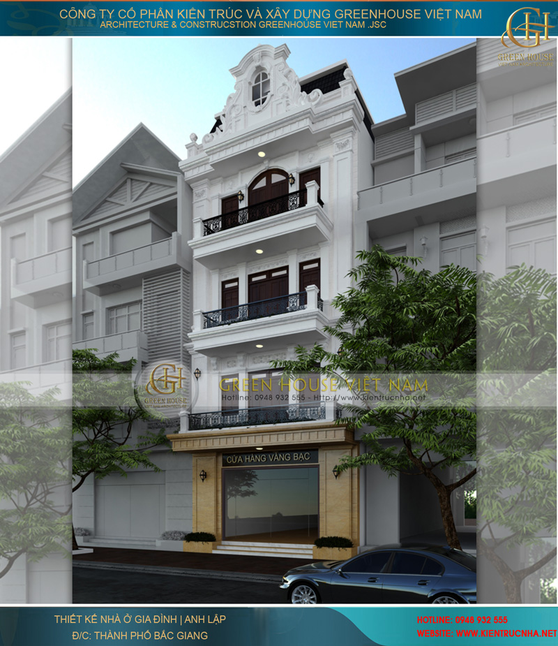 thiết kế shop house kinh doanh đá quý thiết kế shop house kinh doanh đá quý
