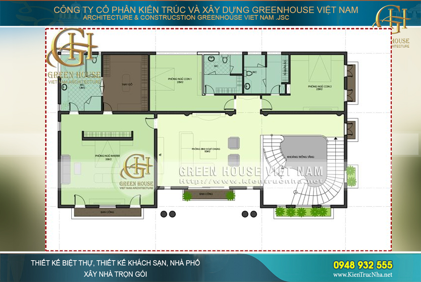 Cây xanh được phối hợp thiết kế đan xen tại các khu vực ban công, đem lại sự thông thoáng cho các căn phòng