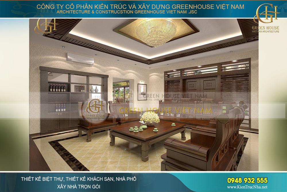 Nội thất gỗ đem đến sự đẳng cấp cho không gian phòng khách