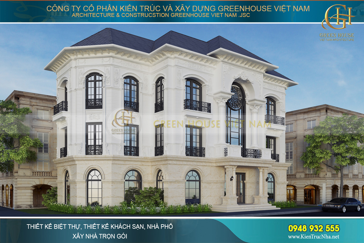 Không gian xa hoa, lộng lẫy của thiết kế biệt thự tại Vinhomes Hà Nội 