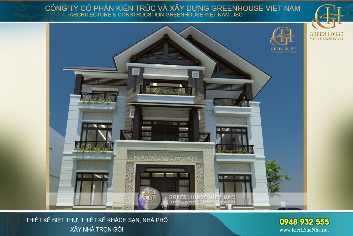 biệt thự 3 tầng 2 mặt tiền