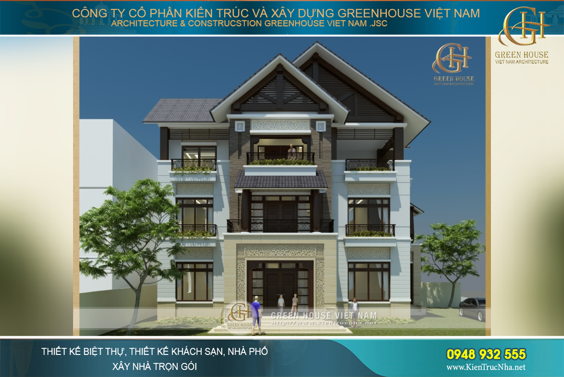 biệt thự 3 tầng 2 mặt tiền