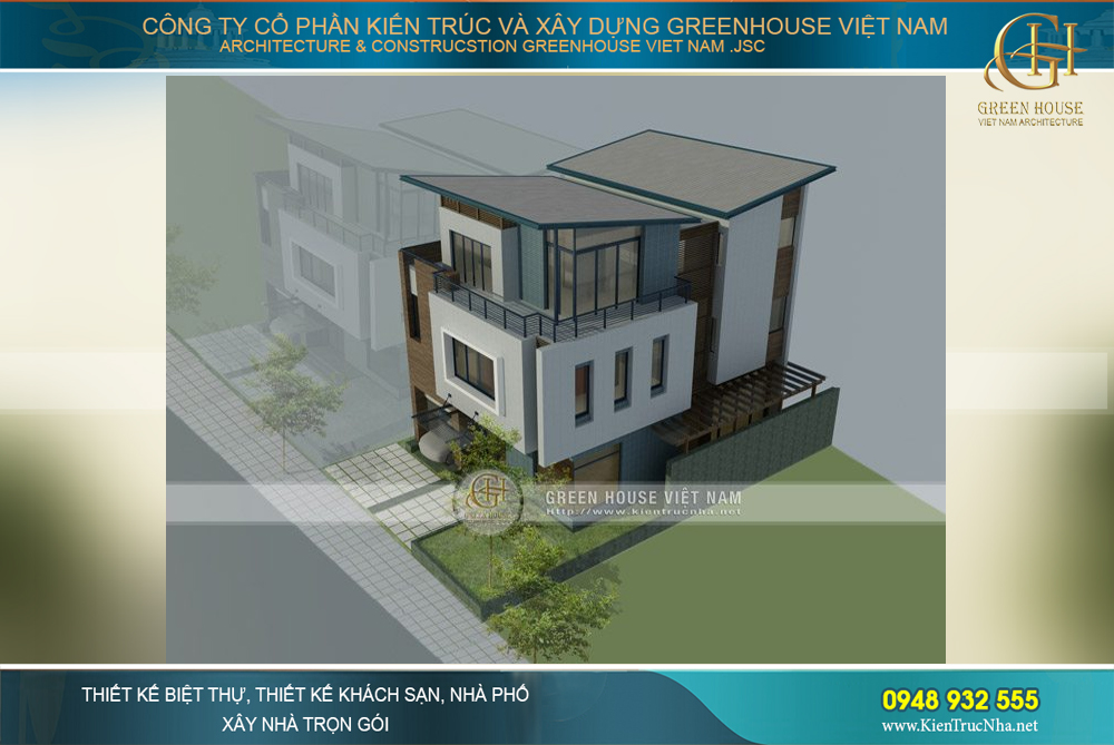 biệt thự 3 tầng hiện đại