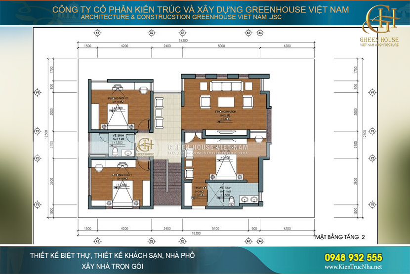 biệt thự 3 tầng hiện đại