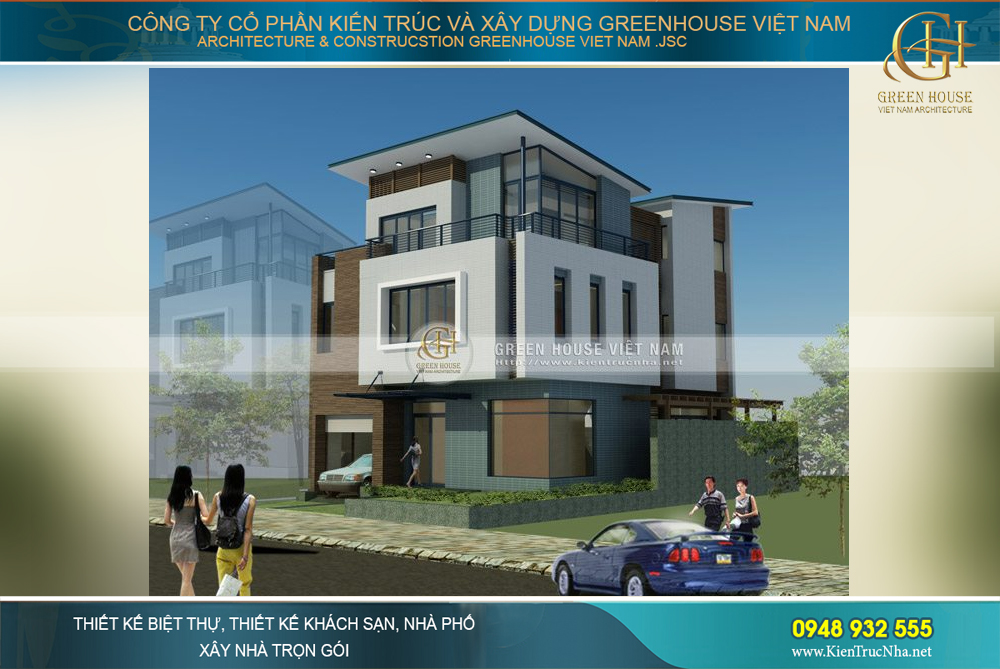 biệt thự 3 tầng hiện đại