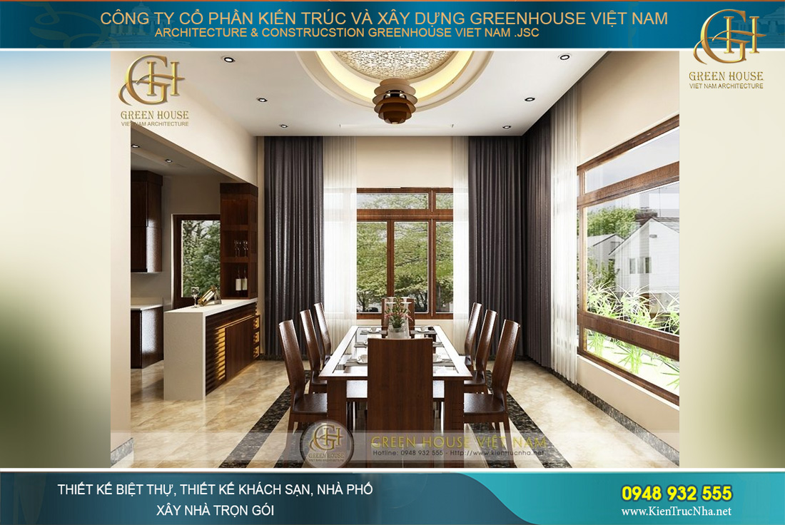 thiết kế nội thất biệt thự 4 tầng hiện đại