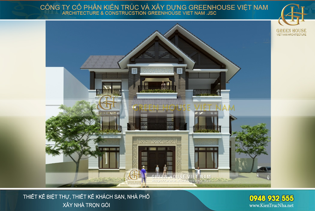 thiết kế biệt thự hiện đại á đông tại hà nội