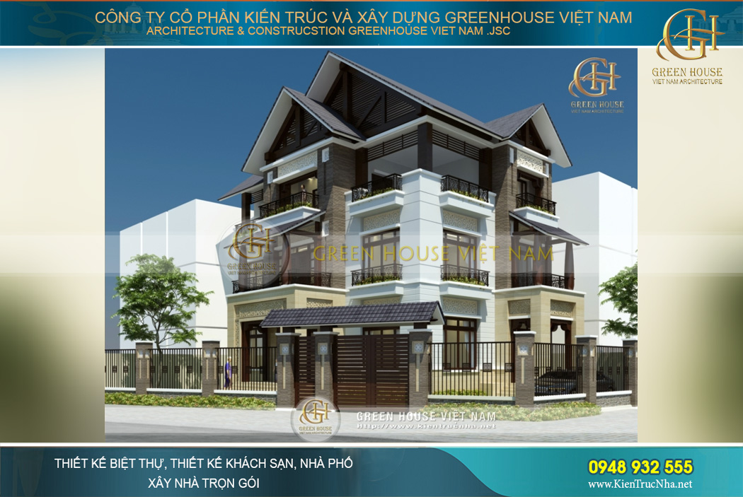 thiết kế biệt thự hiện đại á đông tại hà nội