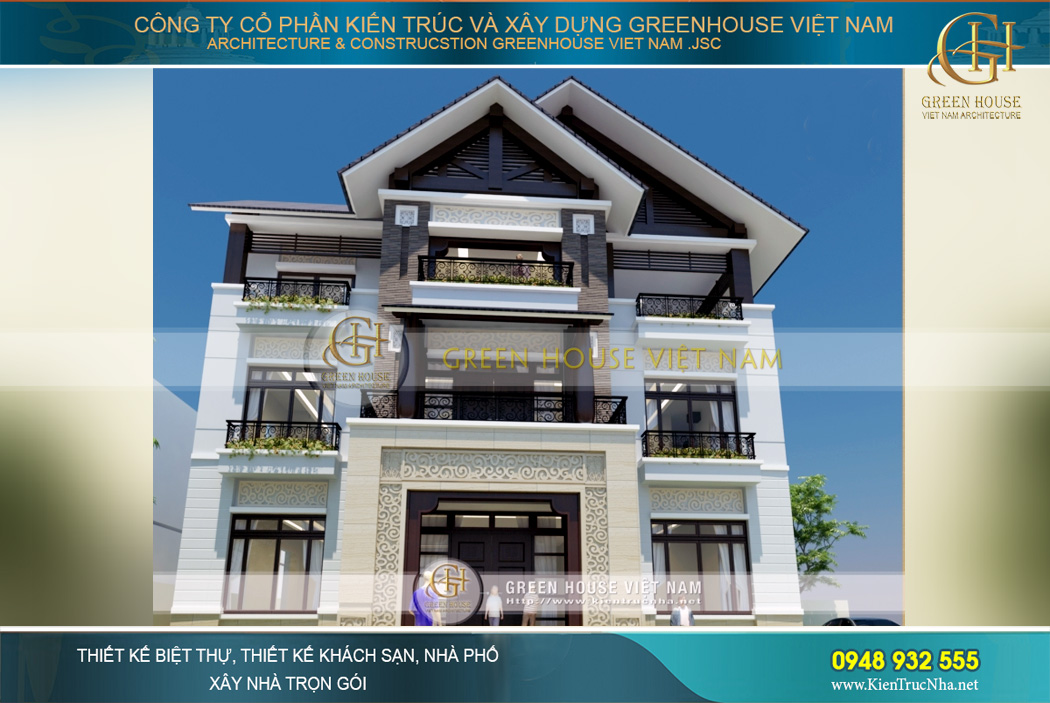 thiết kế biệt thự hiện đại á đông tại hà nội