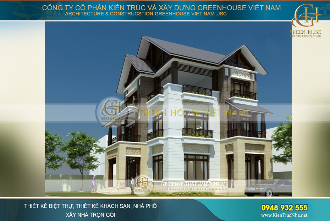 thiết kế biệt thự hiện đại á đông tại hà nội