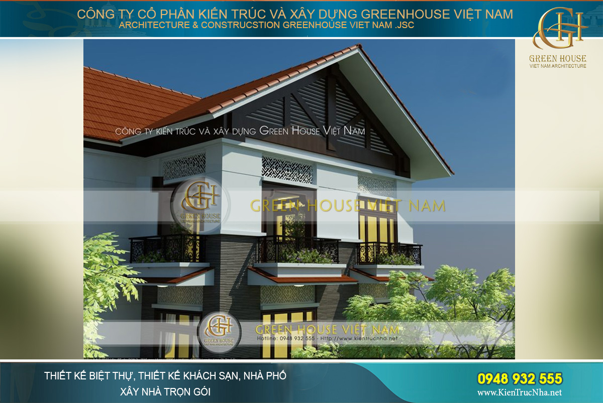 thiết kế biệt thự 3 tầng hiện đại