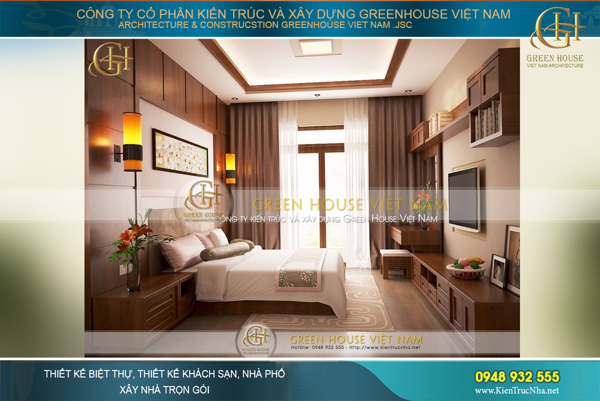 Các gam màu thiên hướng trầm như nâu, cam được dung hòa nền nã