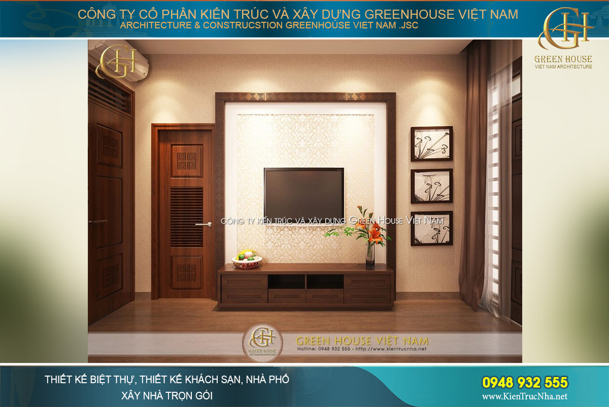 Các gam màu thiên hướng trầm như nâu, cam được dung hòa nền nã