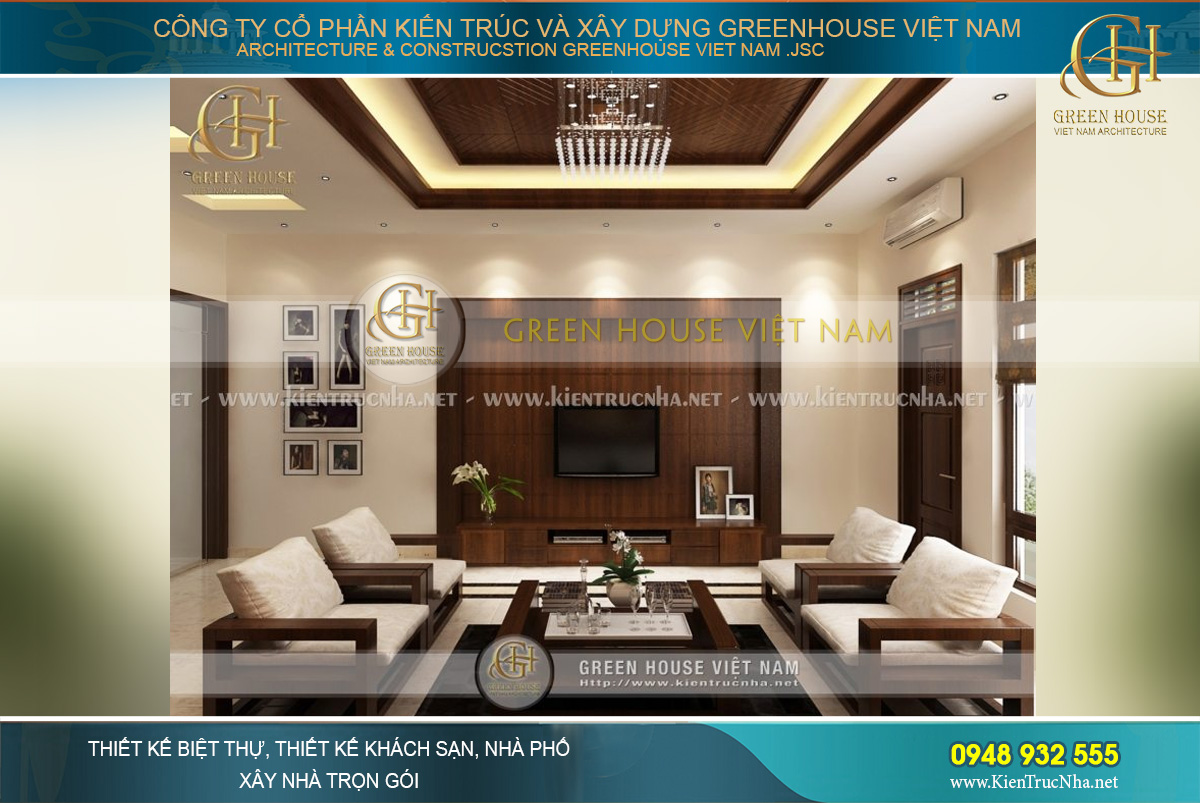 Sự kết hợp khéo léo giữa hai màu sắc tương phản sáng tối đã bổ trợ cho nhau làm nên nét đẹp cuốn hút, hiện đại cho không gian phòng khách