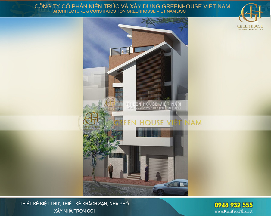 Thiết kế năng động, đậm hơi thở phóng khoáng của công trình nhà phố 5 tầng