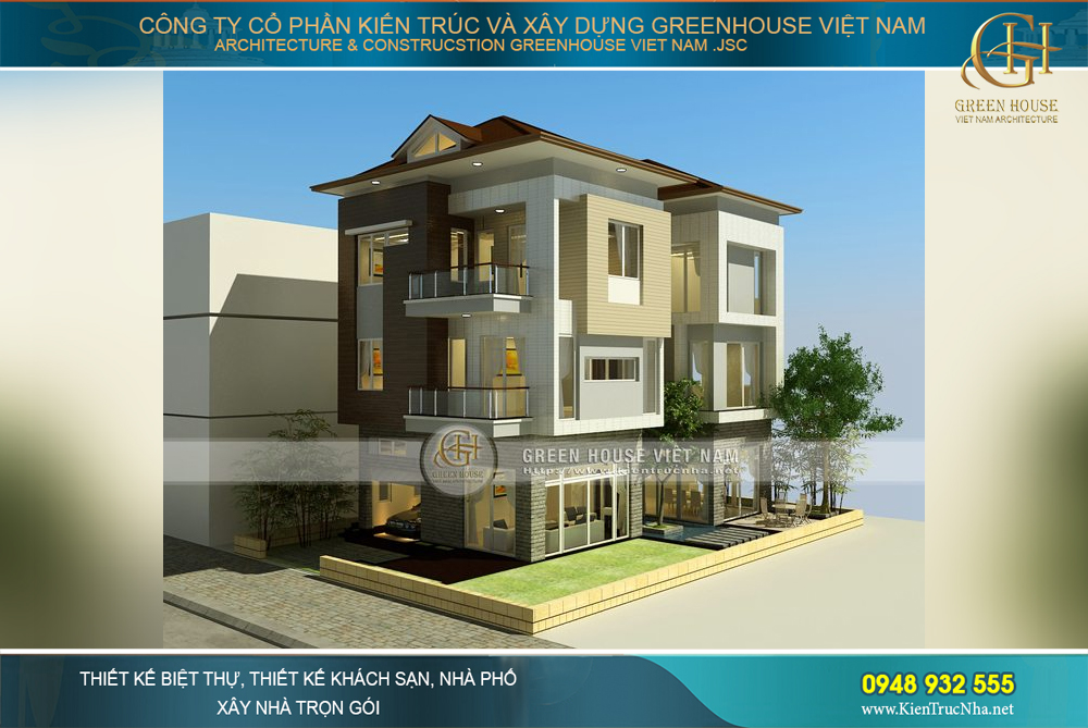 Toàn cảnh công trình biệt thự 3 tầng bề thế và đẳng cấp được kiến tạo bởi Green House Việt Nam
