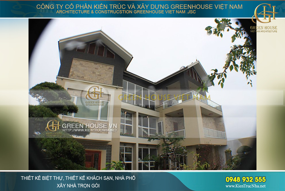 Kiệt tác kiến trúc biệt thự sân vườn đã được hiện thực hóa dưới bàn tay khéo léo của GreenHouse Việt Nam