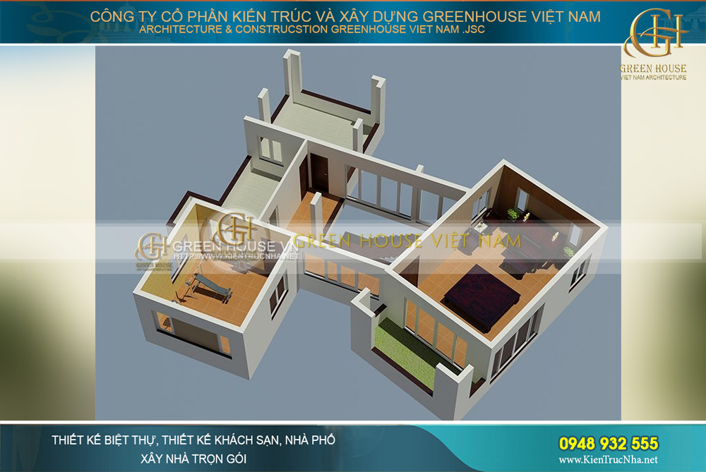 Khu vực tầng 4 là nơi đặt phòng thờ linh thiêng