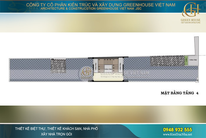 Thiết kế thông tầng khoa học đảm bảo sự thông gió thoáng mát cho toàn bộ công trình nhà ở