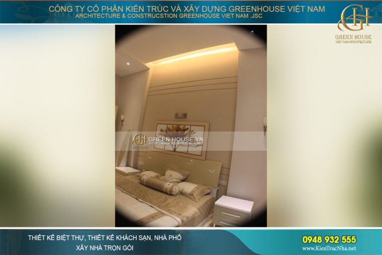 Không gian phòng ngủ tiện nghi, màu sắc nhẹ nhàng để có được bầu không khí thư giãn thoải mái