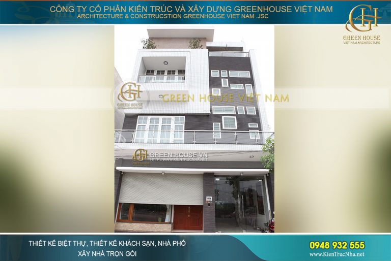 Mặt tiền ngôi nhà phố 4 tầng – nhà có tầm nhìn xanh với thiết kế kiến trúc đẹp mắt, hiện đại