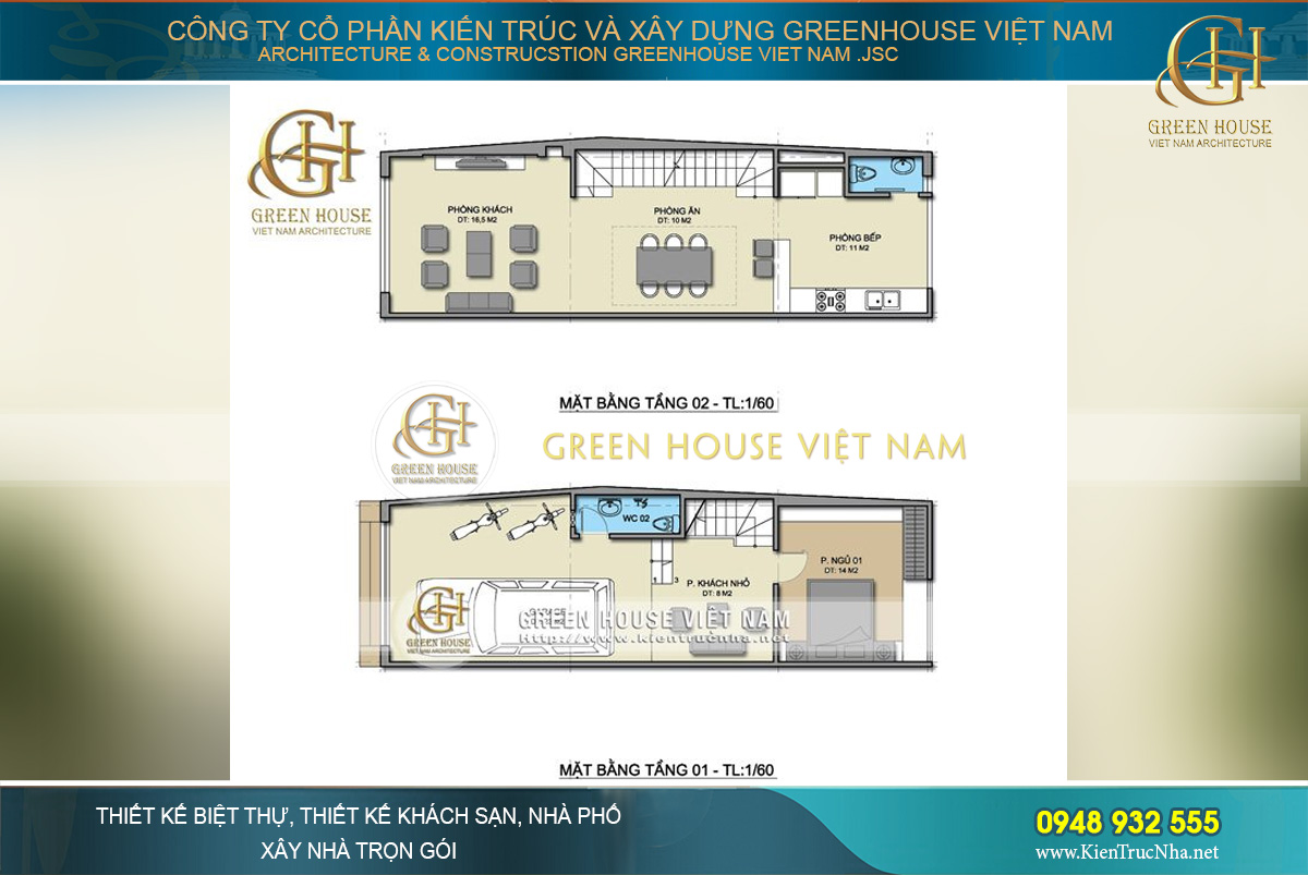 Không gian tầng 1 và tầng 2 là khu vực sinh hoạt chung cho cả gia đình