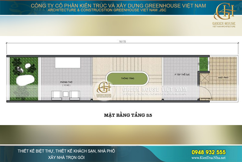 Tầng trên cùng là khu vực được xây dựng dành riêng cho phòng thờ với hướng đặt được tuân theo yếu tố phong thủy nghiêm ngặt