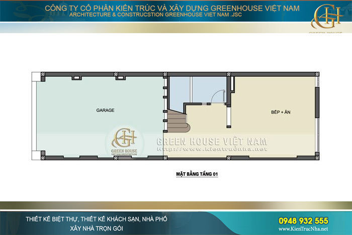 Green House Việt Nam tận dụng khéo léo diện tích mặt bằng đất để thiết kế khu vực để xe oto hợp lý