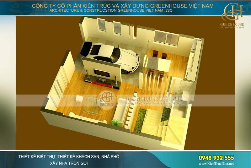 Không gian diện tích được sử dụng khéo léo và khoa học để đáp ứng đủ công năng sinh hoạt cho gia đình