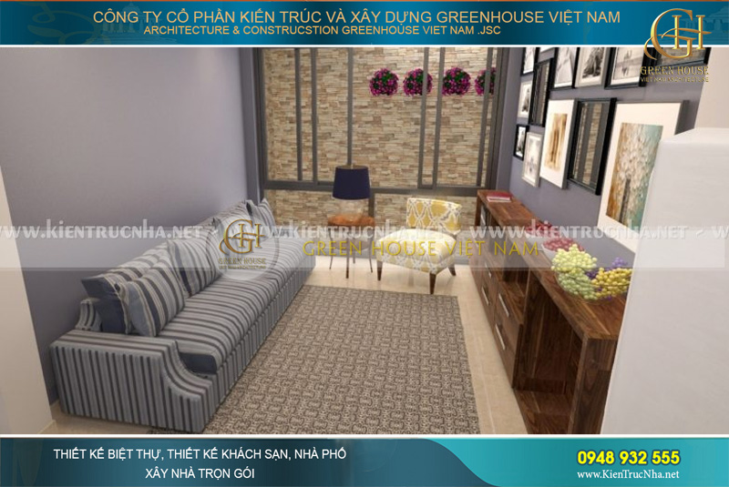 Thiết kế đơn giản, tạo sự thoải mái cho gia đình khi sử dụng căn phòng