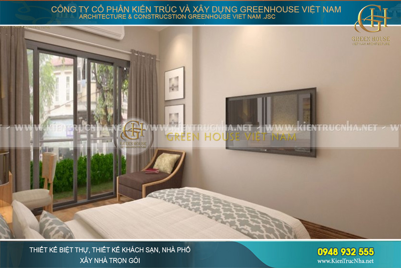 Diện tích phòng ngủ không lớn nhưng vẫn đảm bảo được mọi tiện nghi về nội thất sinh hoạt