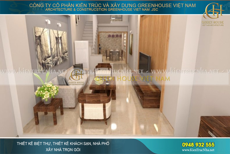 Nội thất gỗ thời thượng mang đến vẻ đẹp hiện đại và sự thu hút đầy mới mẻ cho công trình nhà phố