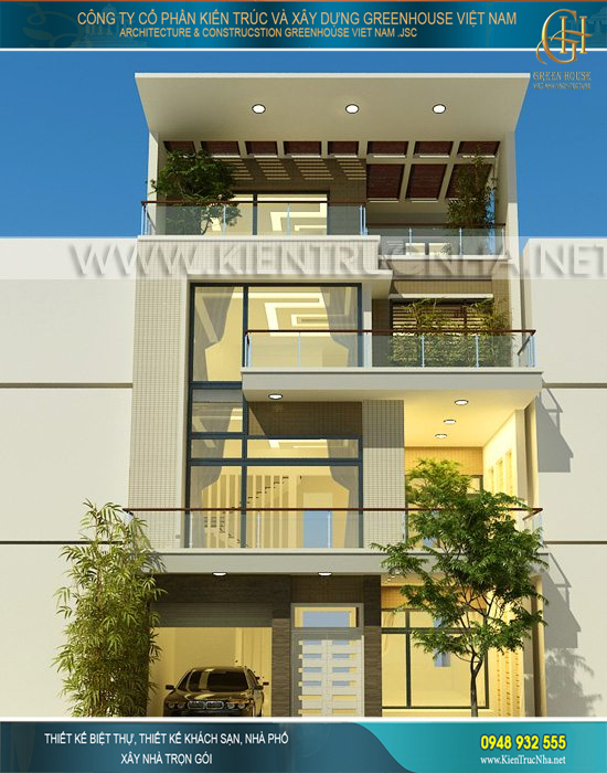 Mặt tiền được xây dựng khang trang và bề thế, kiến trúc sang trọng