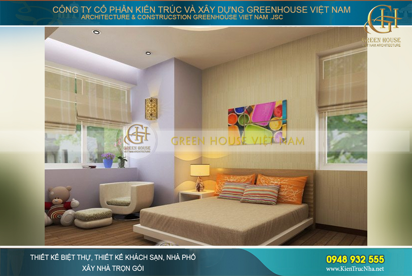 Không gian phòng ngủ cho các con yêu trong gia đình