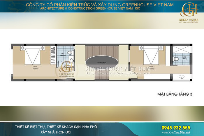 Mỗi phòng ngủ đều có nhà vệ sinh riêng để đảm bảo sự riêng tư nhất định trong sinh hoạt của từng thành viên