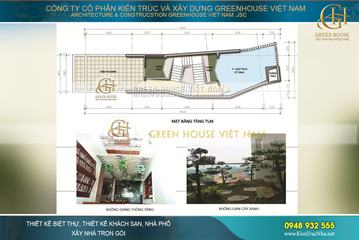 Thiết kế không gian cây xanh tại tầng tum đầy ấn tượng, đẹp mắt