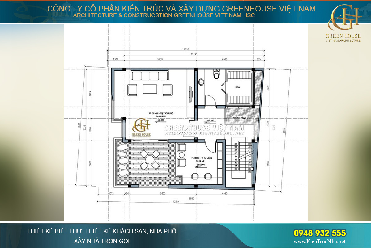 Không gian thư giãn và giải trí được phân chia khoa học, hợp lý tại khu vực tầng 3 cùng tầng 4