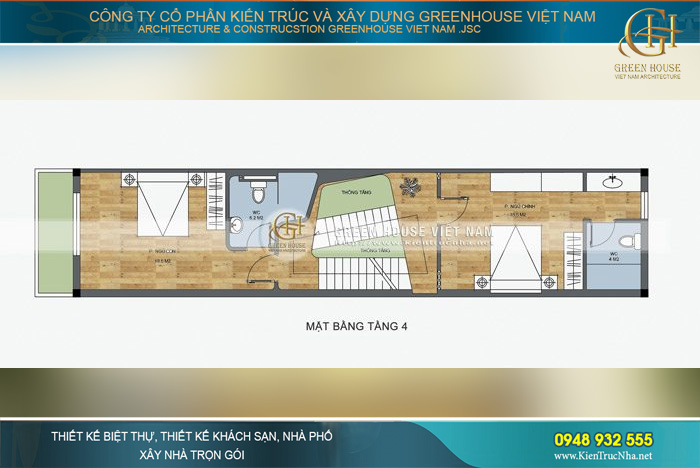 Các phòng ngủ chính trong nhà phố 5 tầng đều có thiết kế nhà vệ sinh riêng