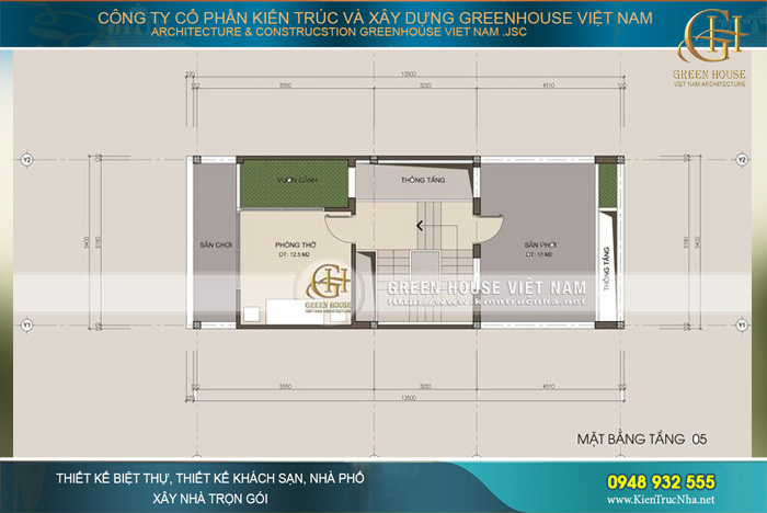 Thiết kế thông tầng thông minh đảm bảo sự lưu thông không khí trong toàn bộ không gian nhà