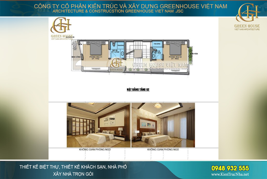 Bố trí công năng sử dụng của tầng 2 nhà phố hiện đại 4 tầng