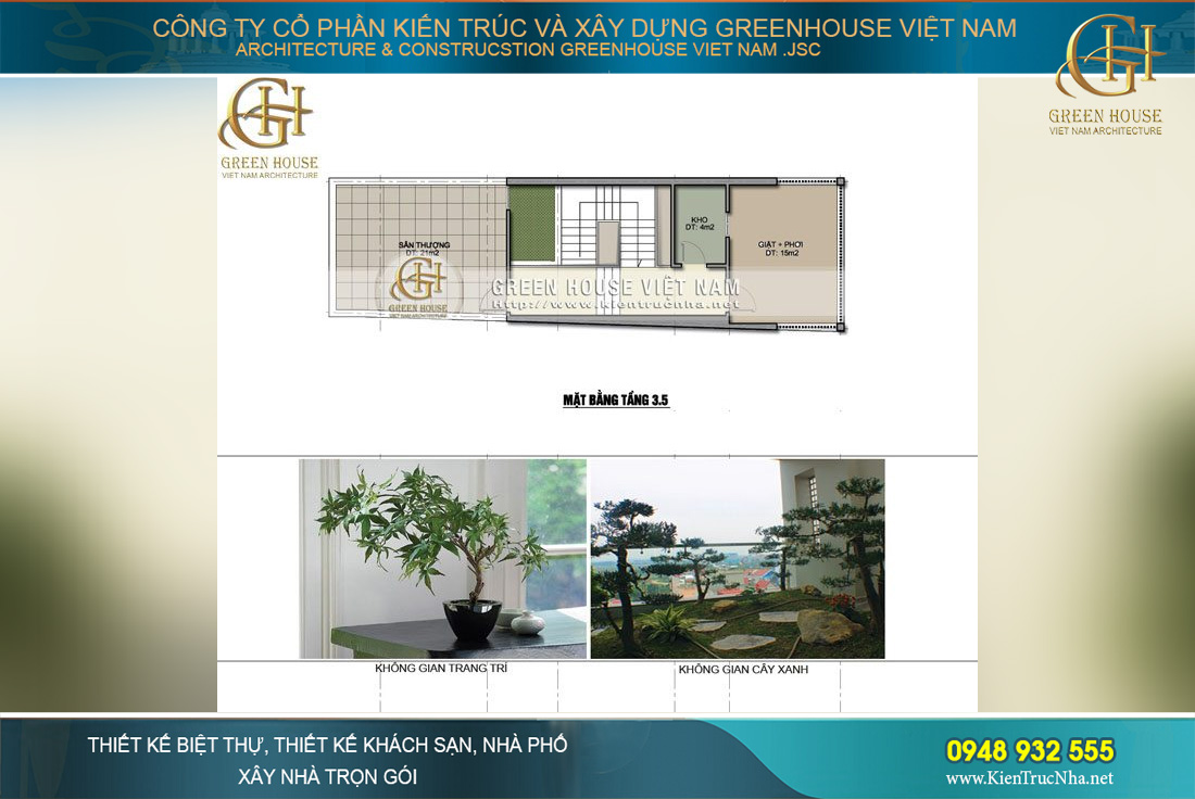 Bố trí công năng sử dụng của tầng 4 nhà phố hiện đại 4 tầng