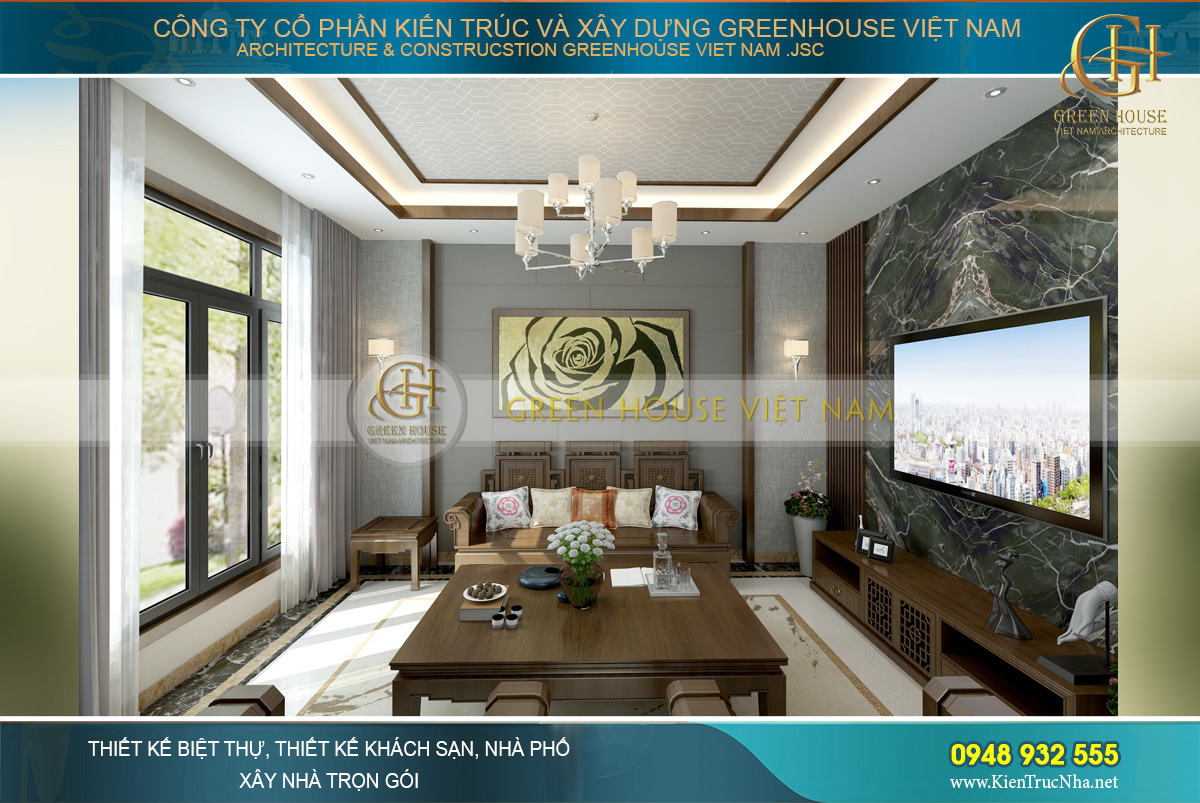 thiết kế nội thất nhà phố hiện đại 3 tầng Bắc Giang
