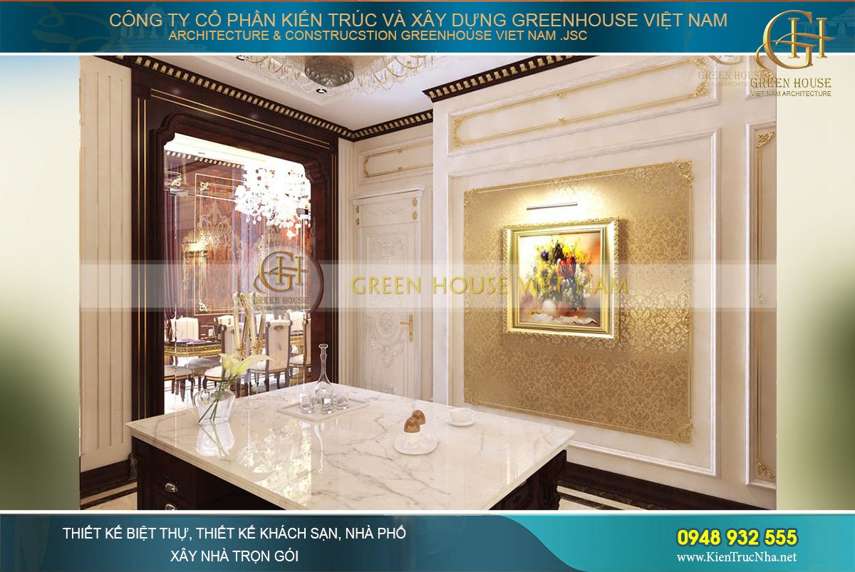thiết kế nội thất biệt thự tân cổ điển bắc giang