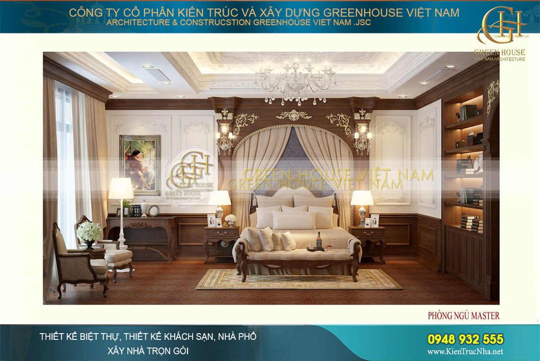 thiết kế nội thất biệt thự tân cổ điển bắc giang