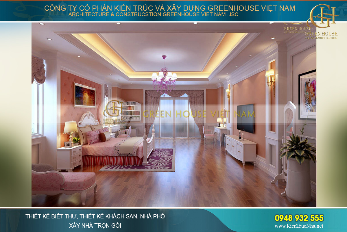 thiết kế nội thất biệt thự tân cổ điển bắc giang