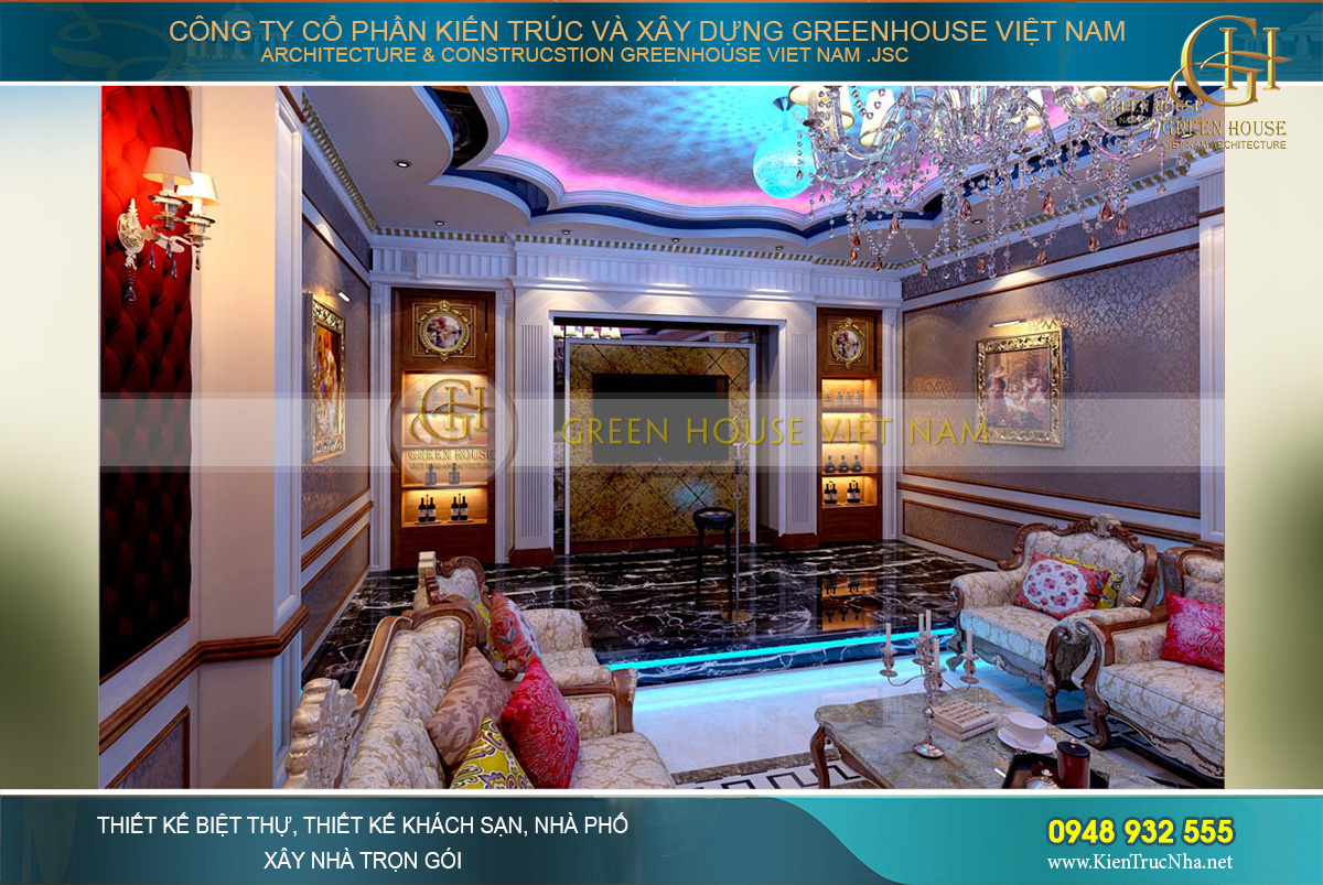 thiết kế nội thất biệt thự tân cổ điển bắc giang