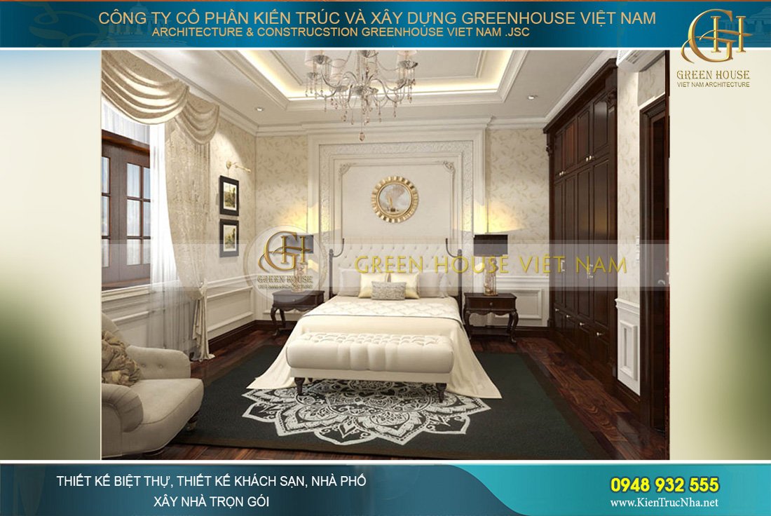 thiết kế nội thất biệt thự tân cổ điển bắc giang